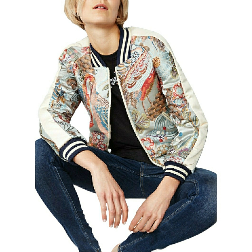 Maje Multicolor Bomber Jacket